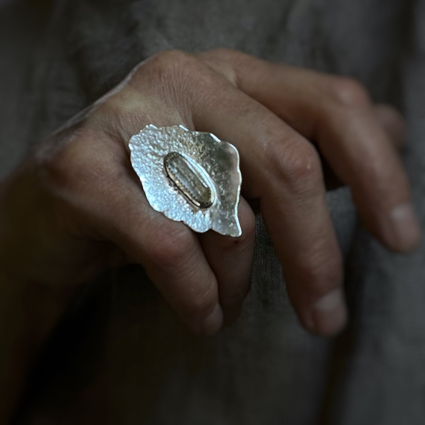 Quartz Crystal Point "Goddess" Ring