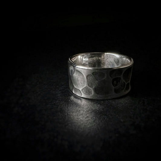 Sterling Silver “Frozen Pond” Textured Band