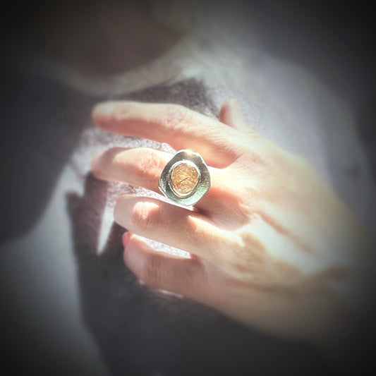 Rutilated Quartz Ring