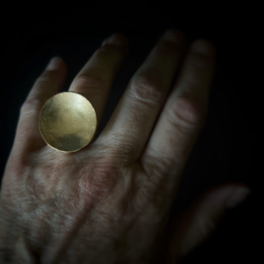 Bronze “Worry” Sun Ring