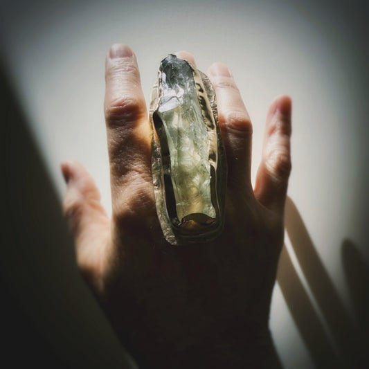Prasiolite + Bronze Ring