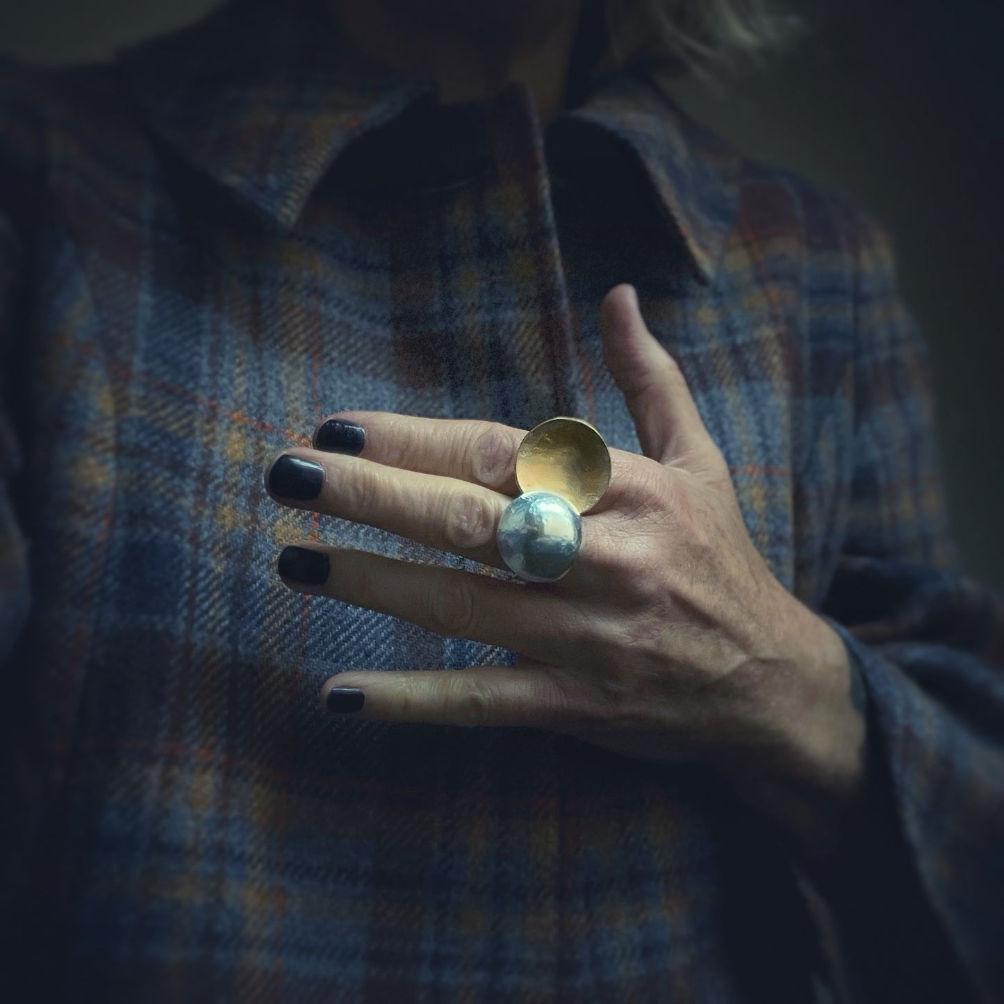 Bronze “Worry” Sun Ring