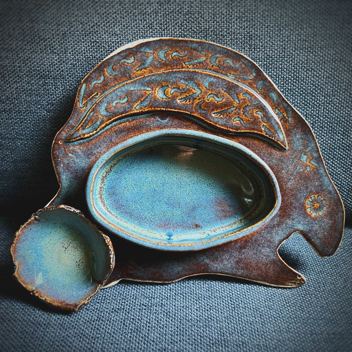 Ceramic Rabbit Jewelry + Trinket Tray