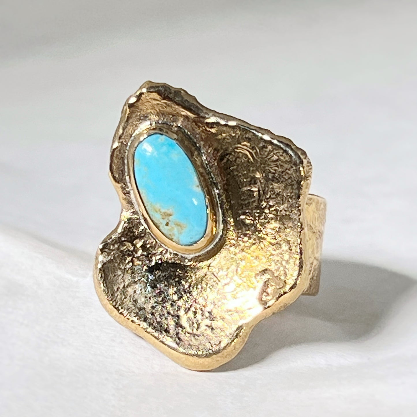 Turquoise + Bronze Ring