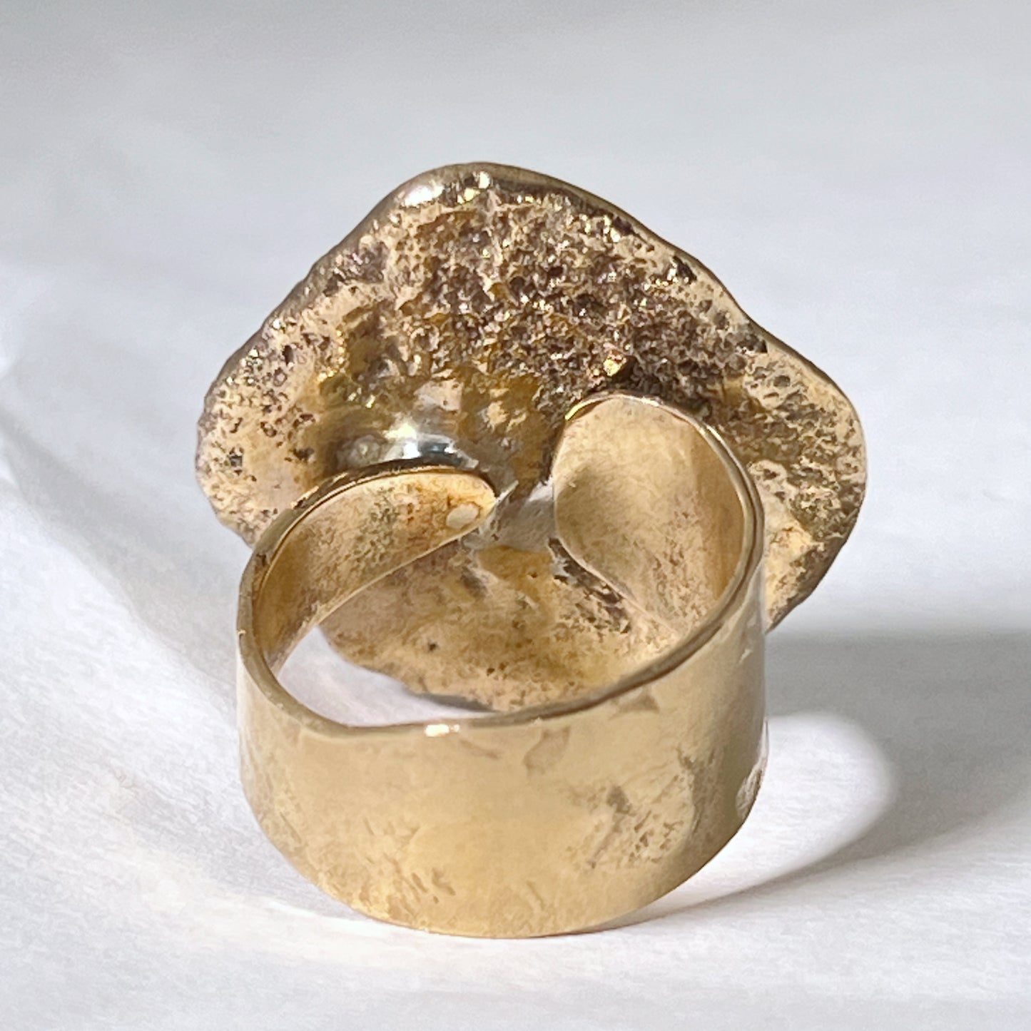 Rainbow Moonstone + Bronze Ring