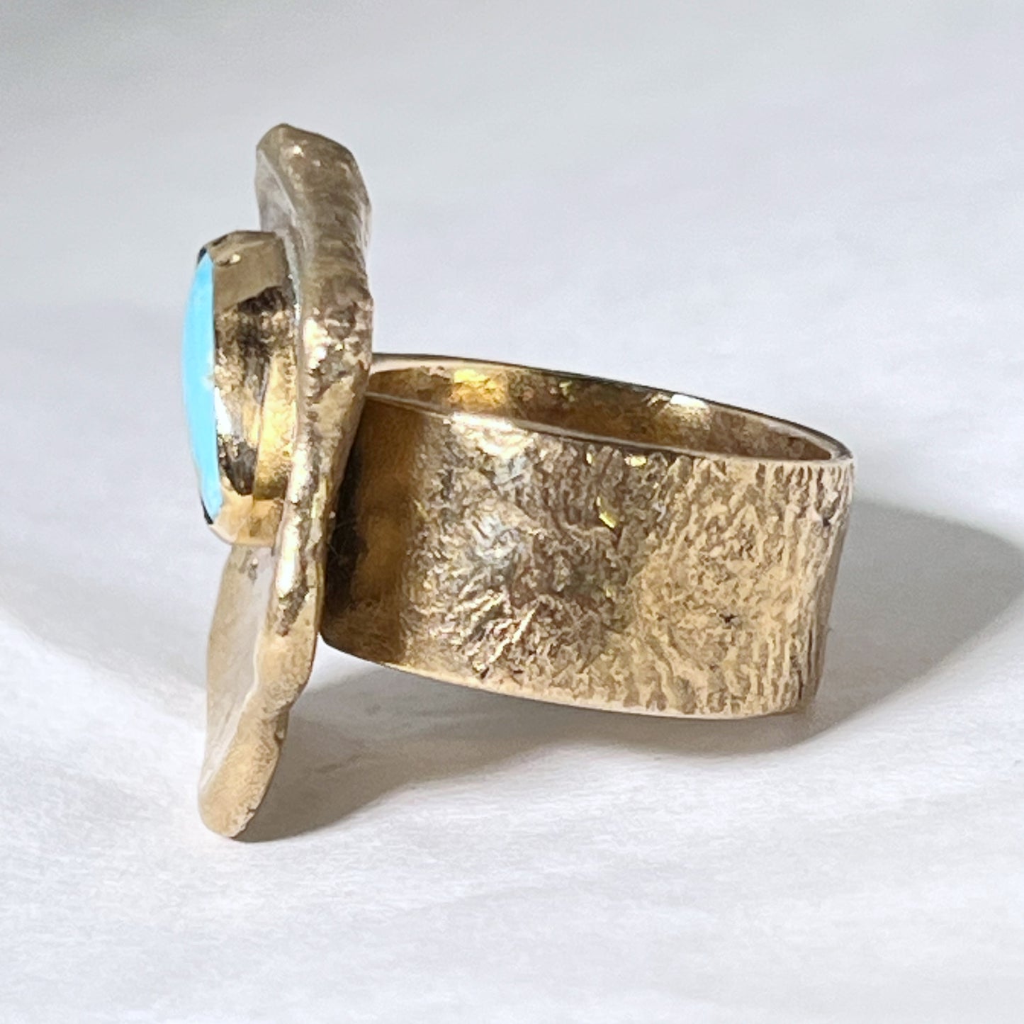 Turquoise + Bronze Ring