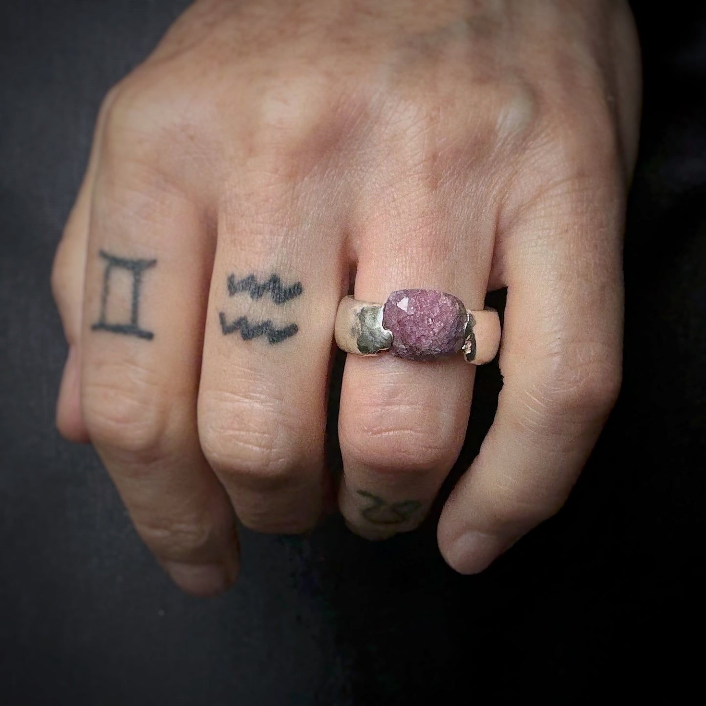 Ruby Sand Cast Ring