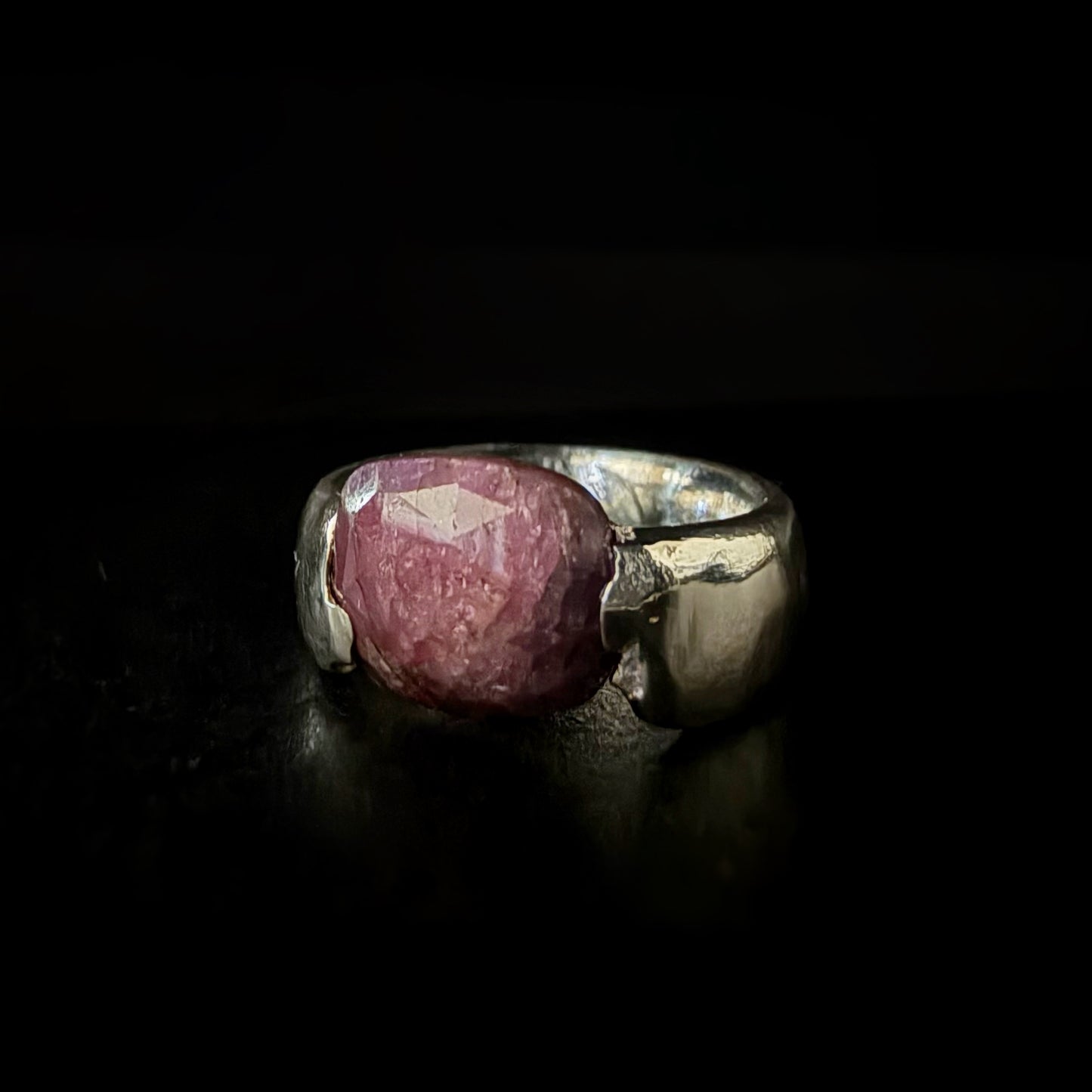 Ruby Sand Cast Ring