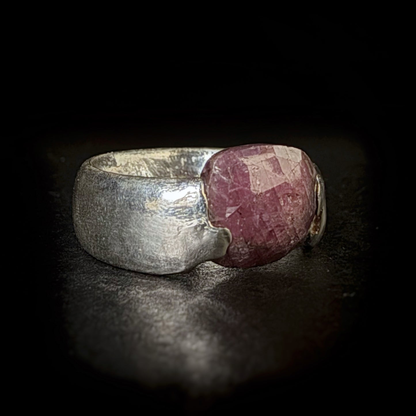 Ruby Sand Cast Ring