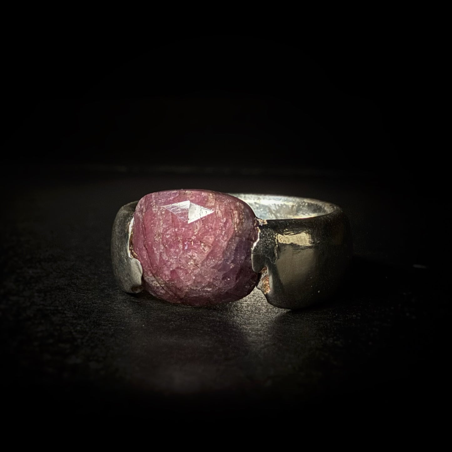 Ruby Sand Cast Ring