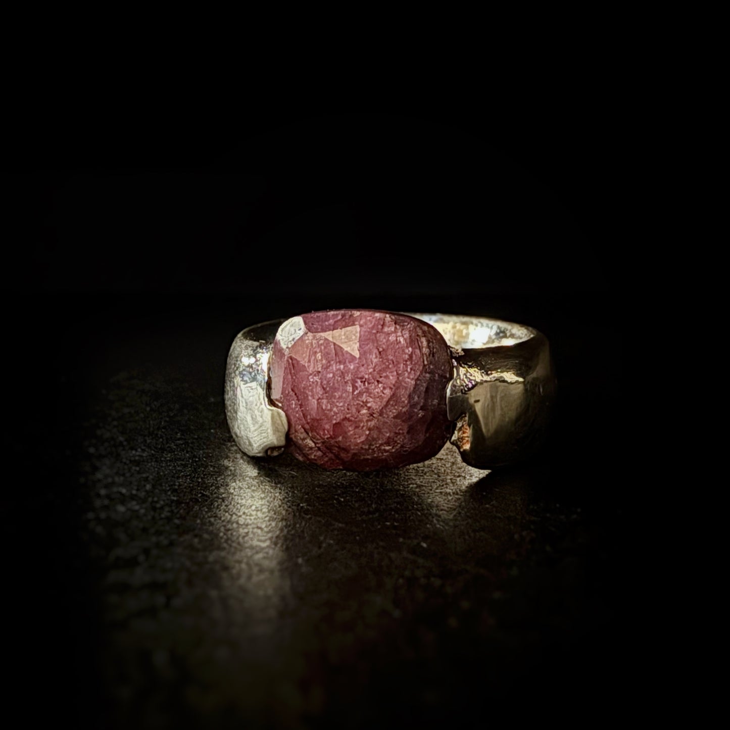 Ruby Sand Cast Ring