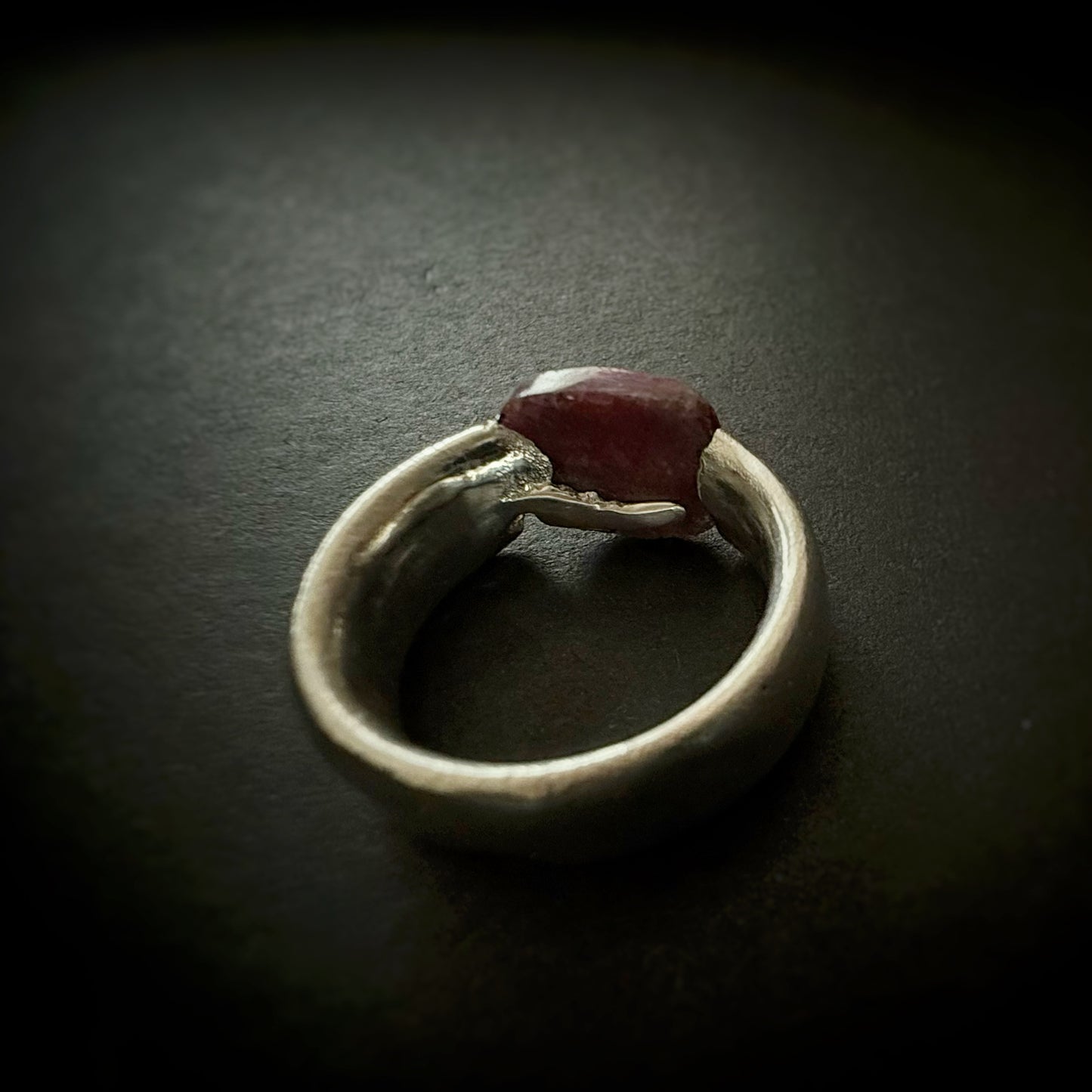 Ruby Sand Cast Ring