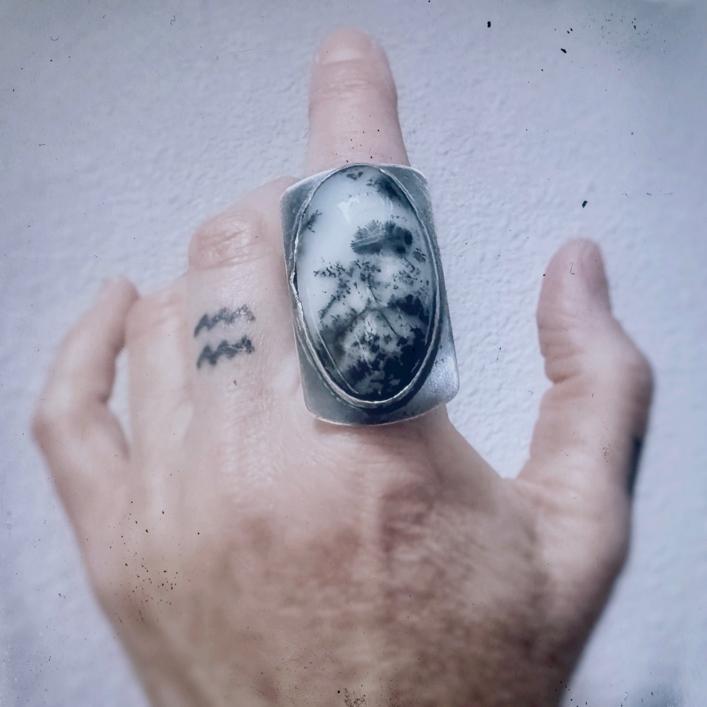 Dendritic Opal Ring