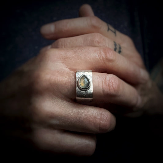 Labradorite Square Ring