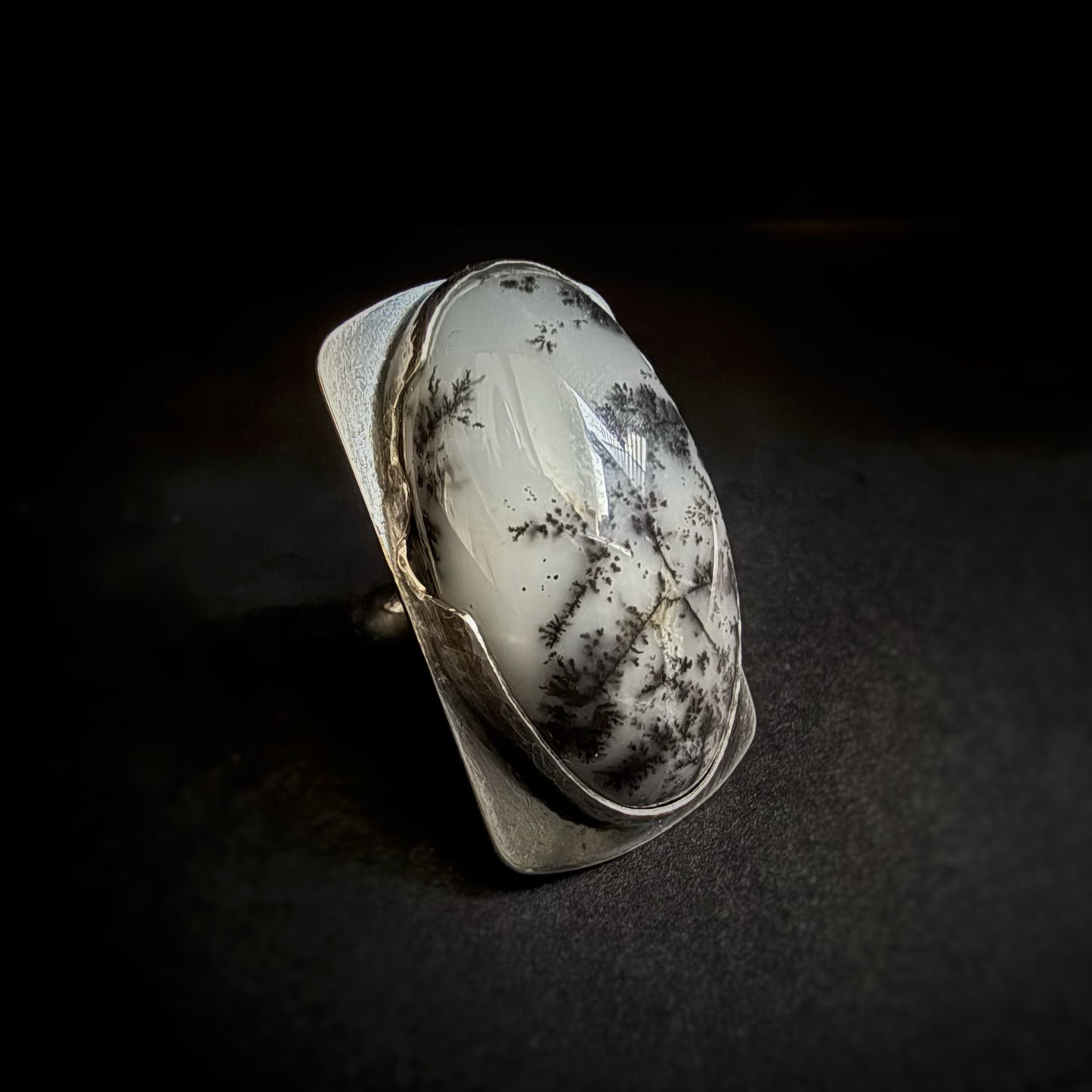 Dendritic Opal Ring