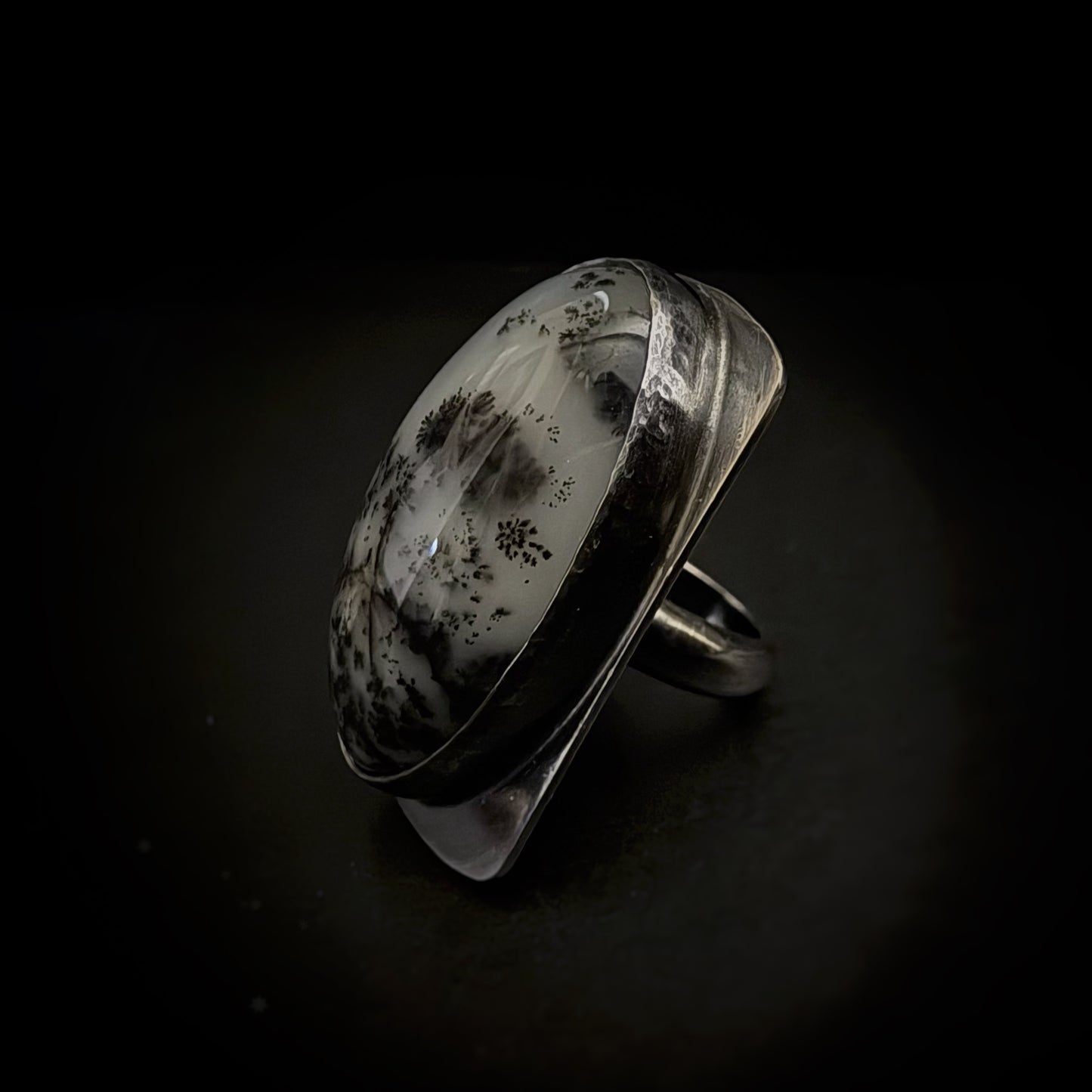 Dendritic Opal Ring