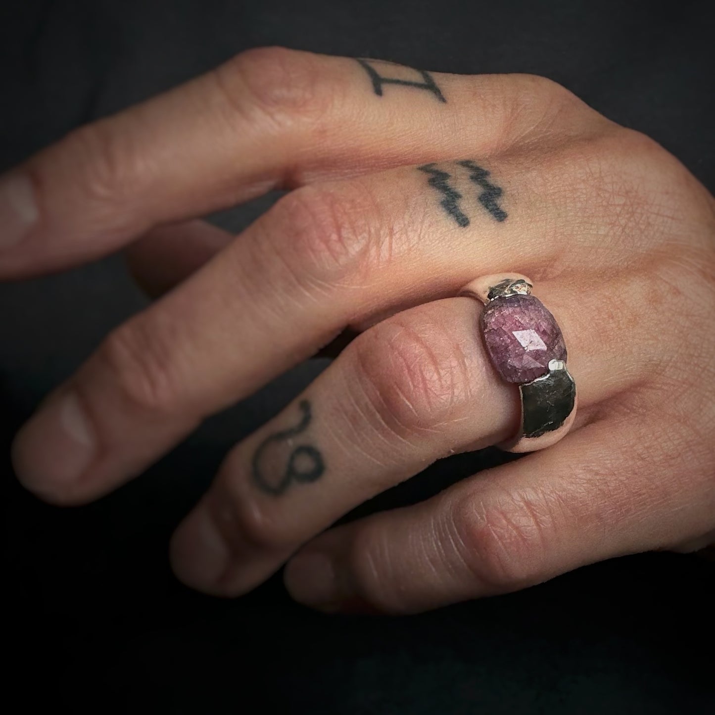 Ruby Sand Cast Ring