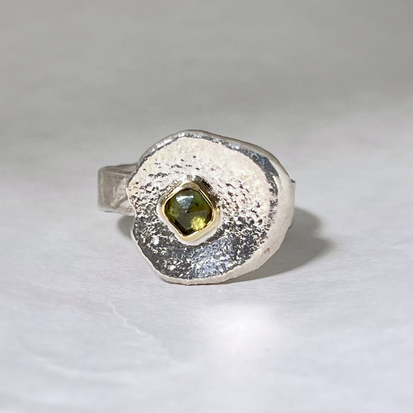 Sapphire Mixed Metal Ring