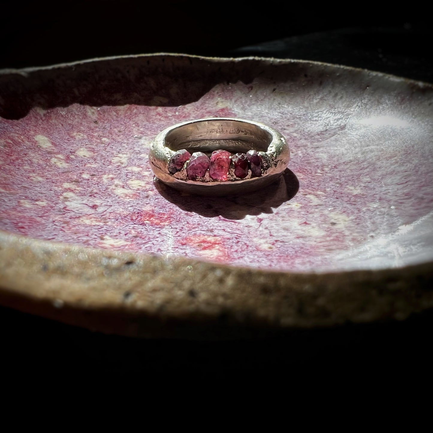 Raw Ruby Sand Cast Band