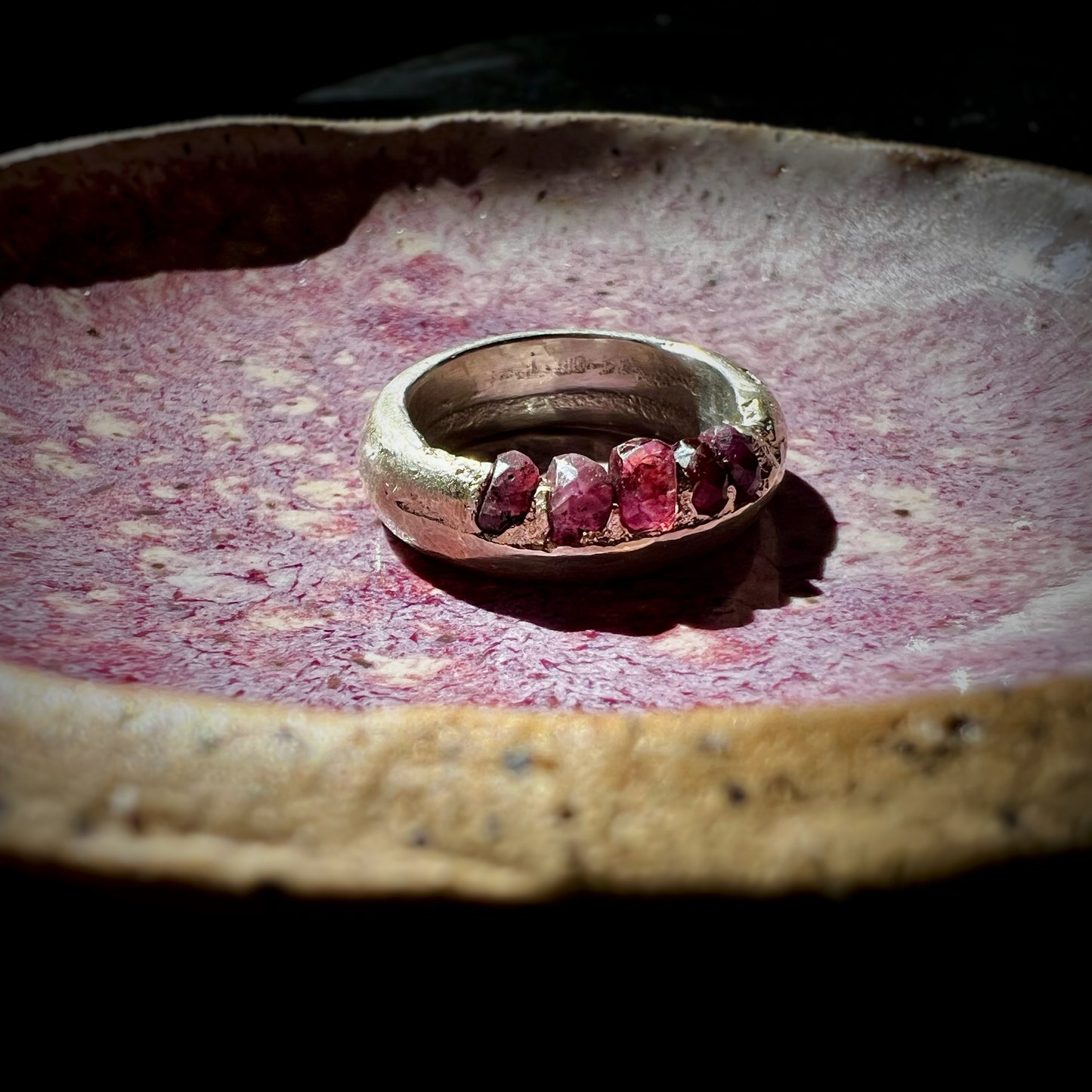 Raw Ruby Sand Cast Band