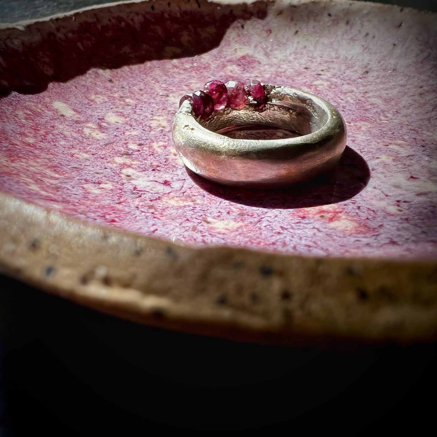 Raw Ruby Sand Cast Band