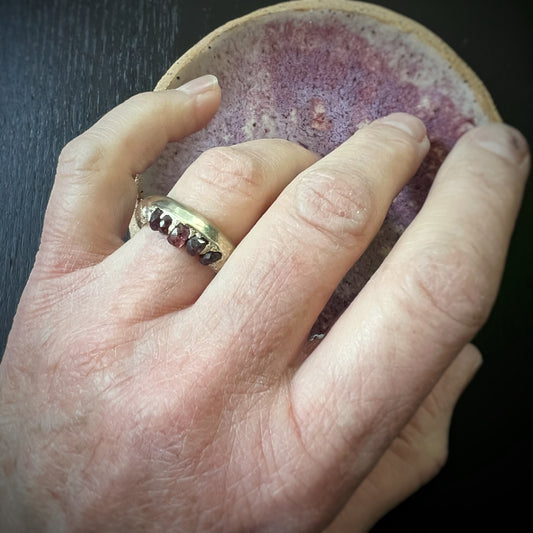 Raw Ruby Sand Cast Band