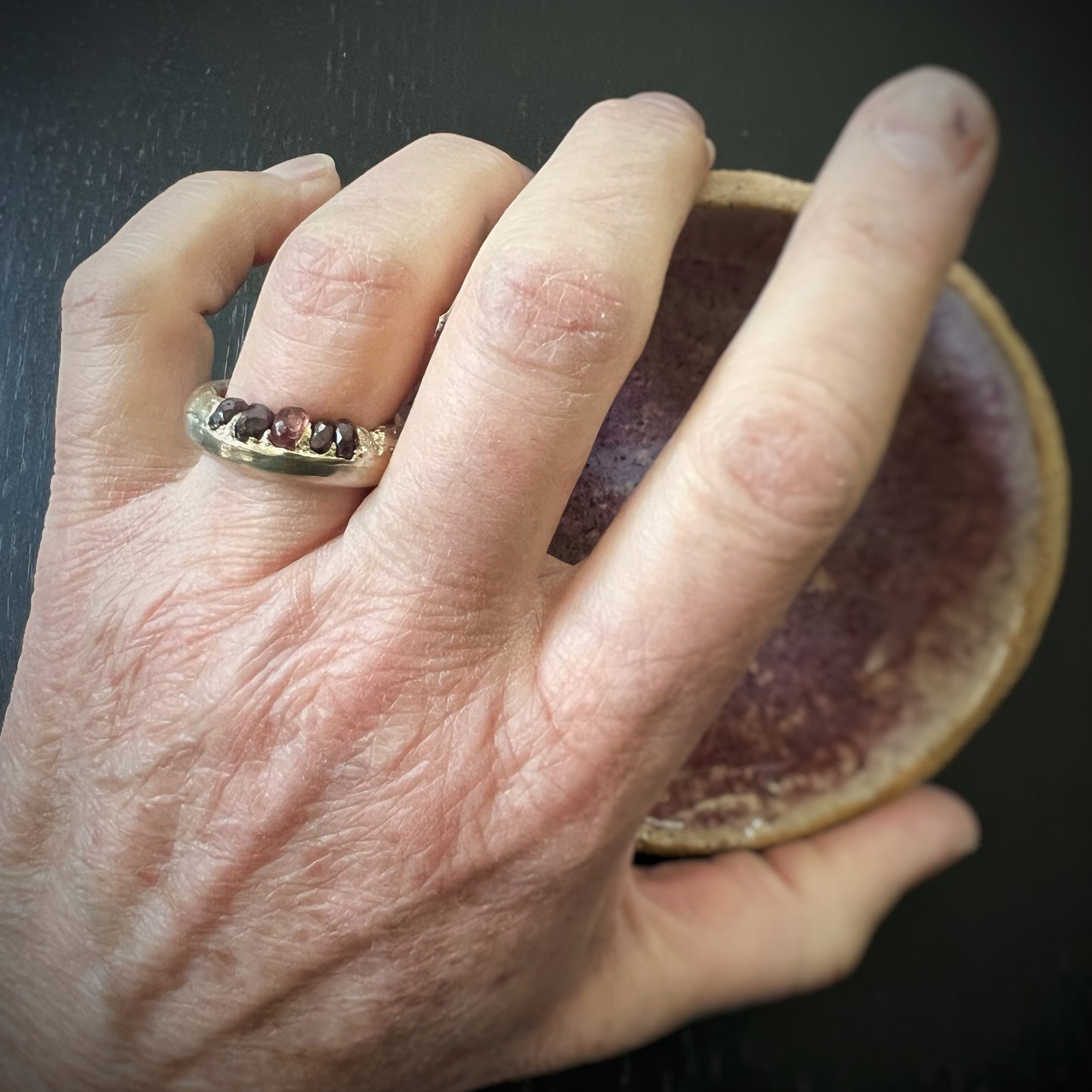 Raw Ruby Sand Cast Band