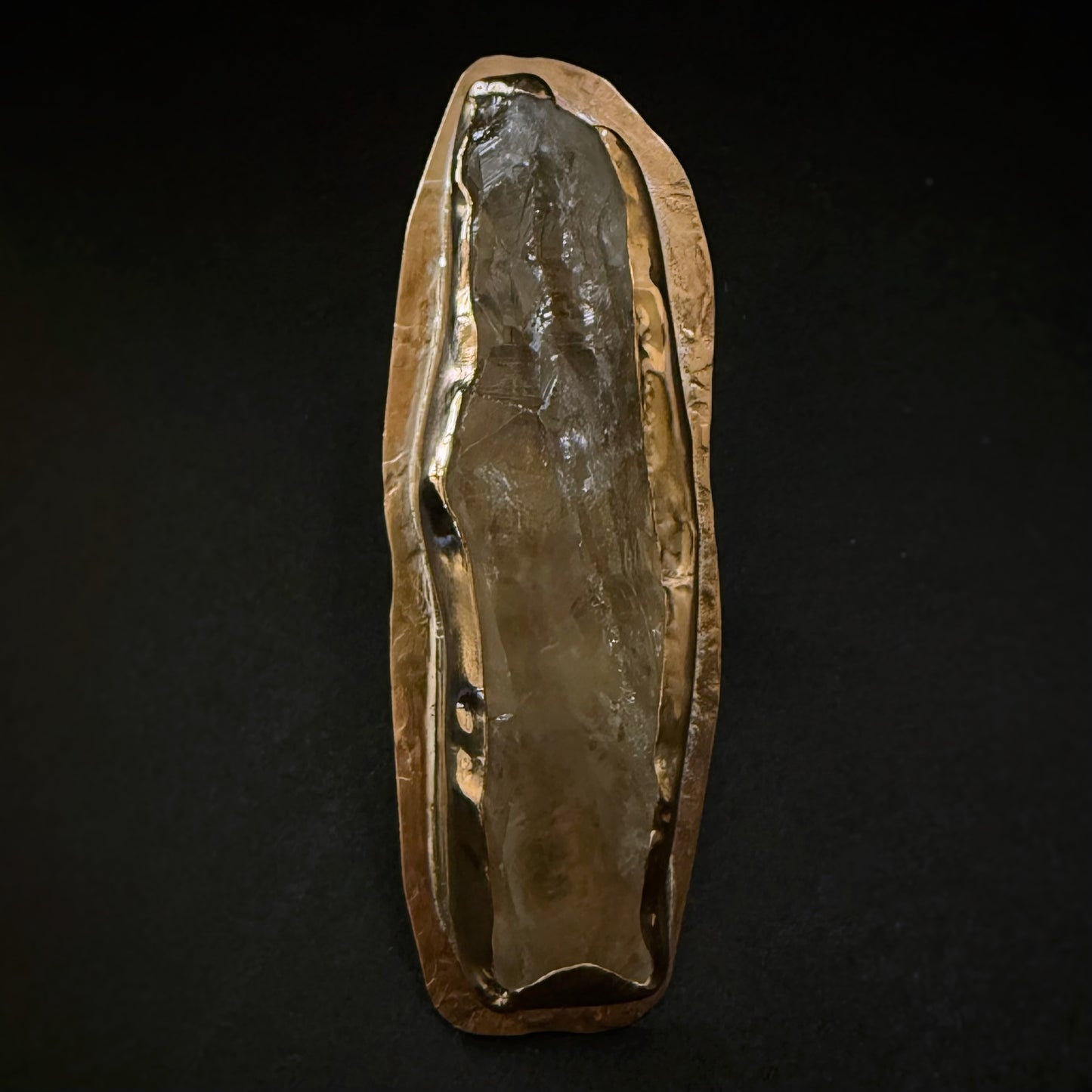 Prasiolite + Bronze Ring