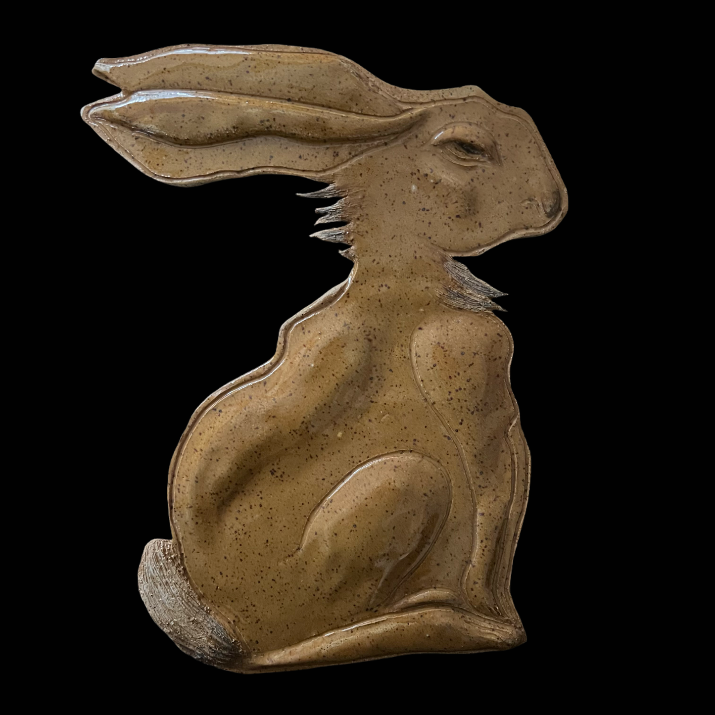 Ceramic Golden Hare Wall Hanging