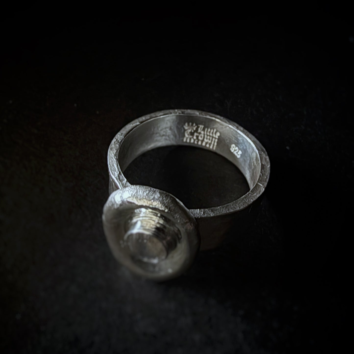 Brilliant Cut Labradorite Ring - US 8.5