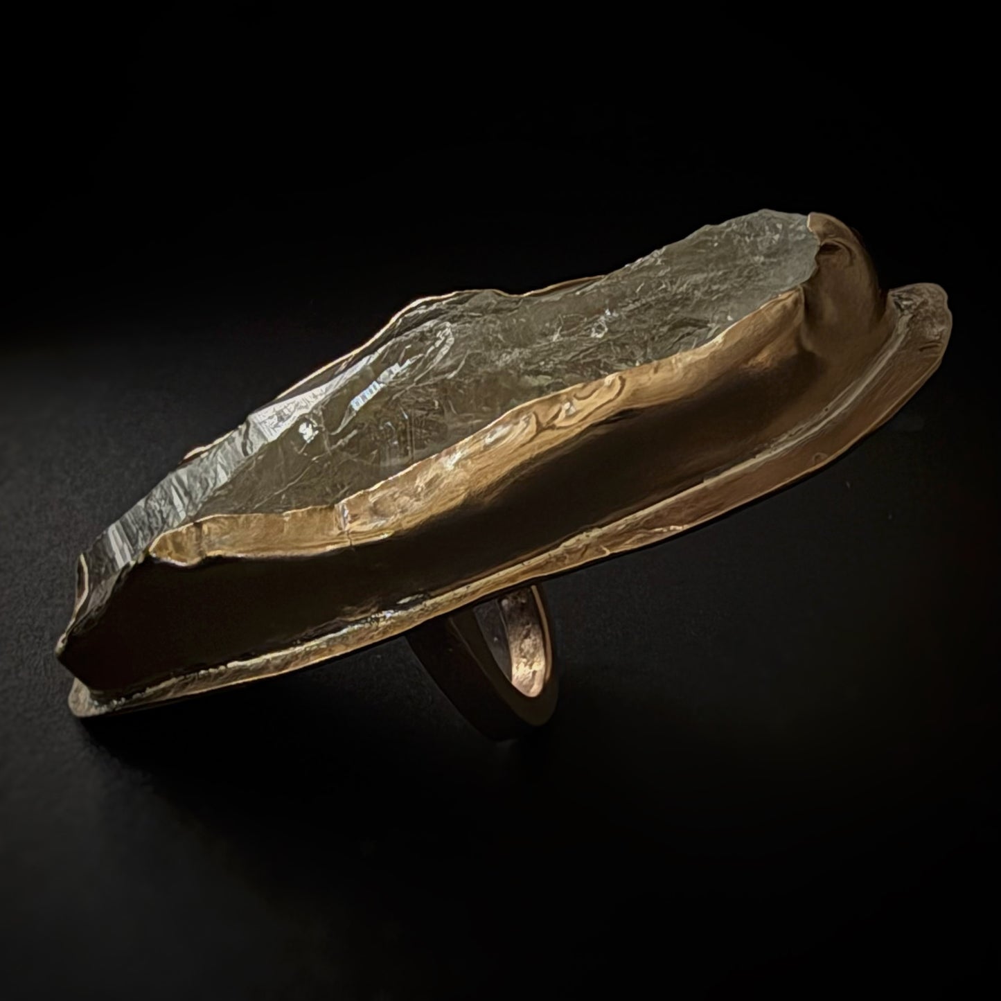 Prasiolite + Bronze Ring