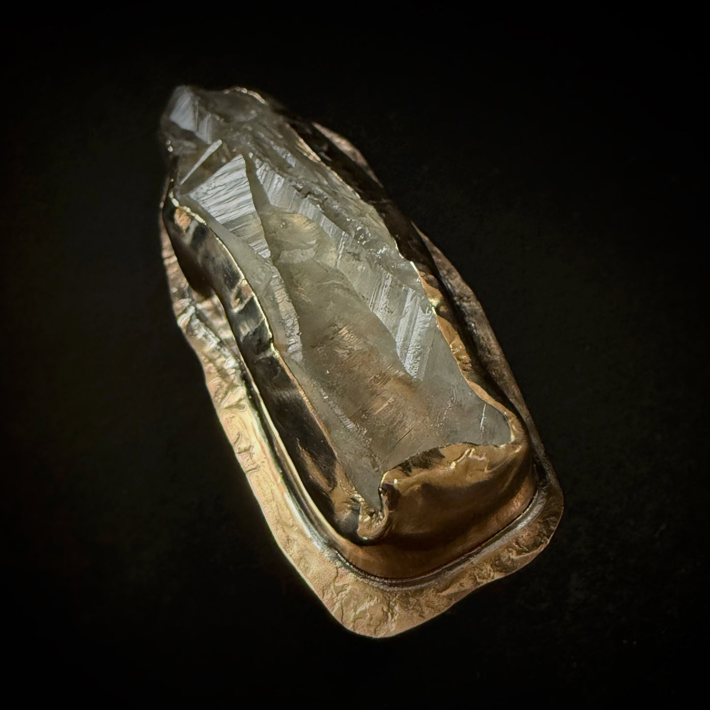 Prasiolite + Bronze Ring