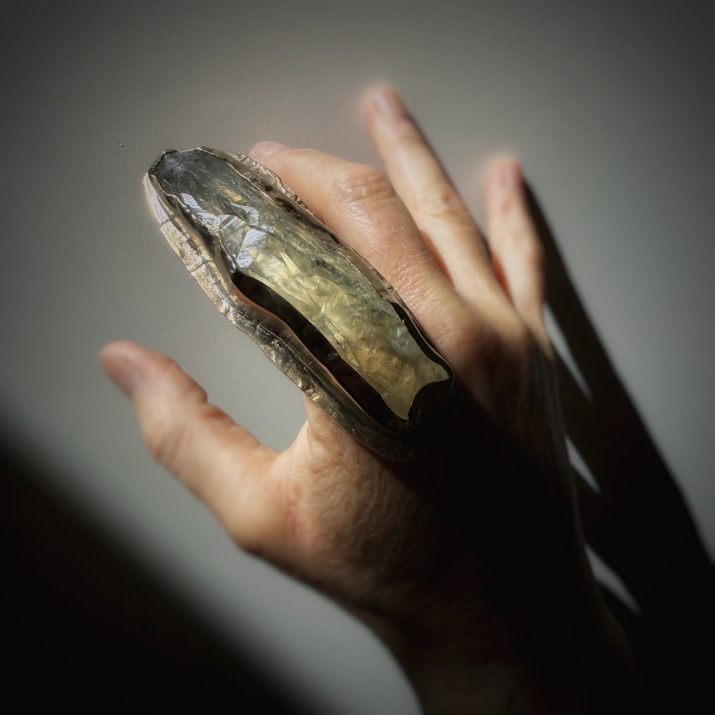 Prasiolite + Bronze Ring