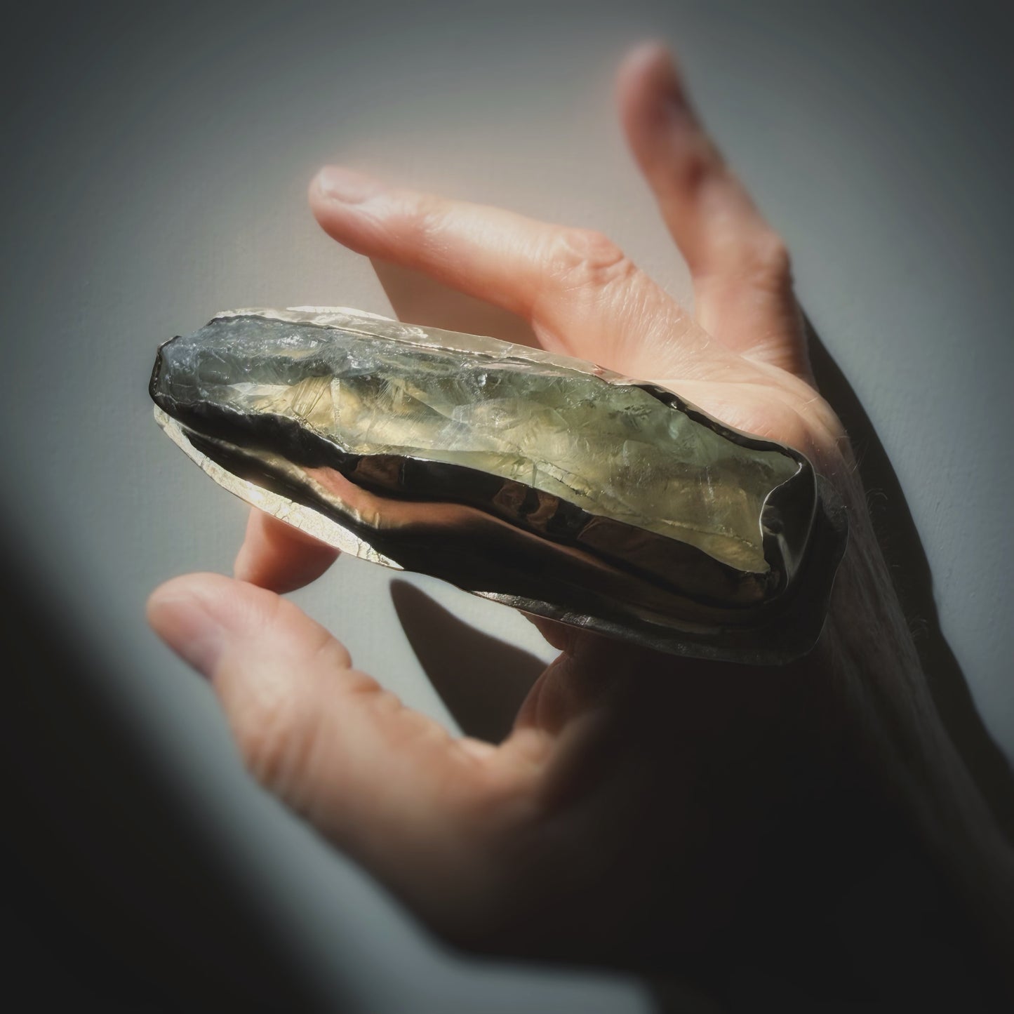 Prasiolite + Bronze Ring