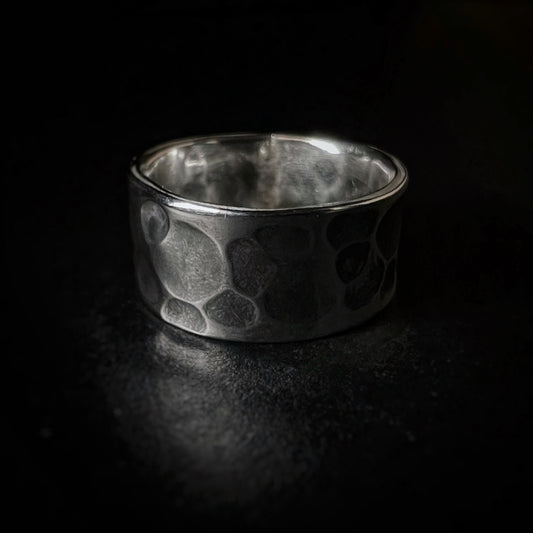 Sterling Silver “Frozen Pond” Textured Band