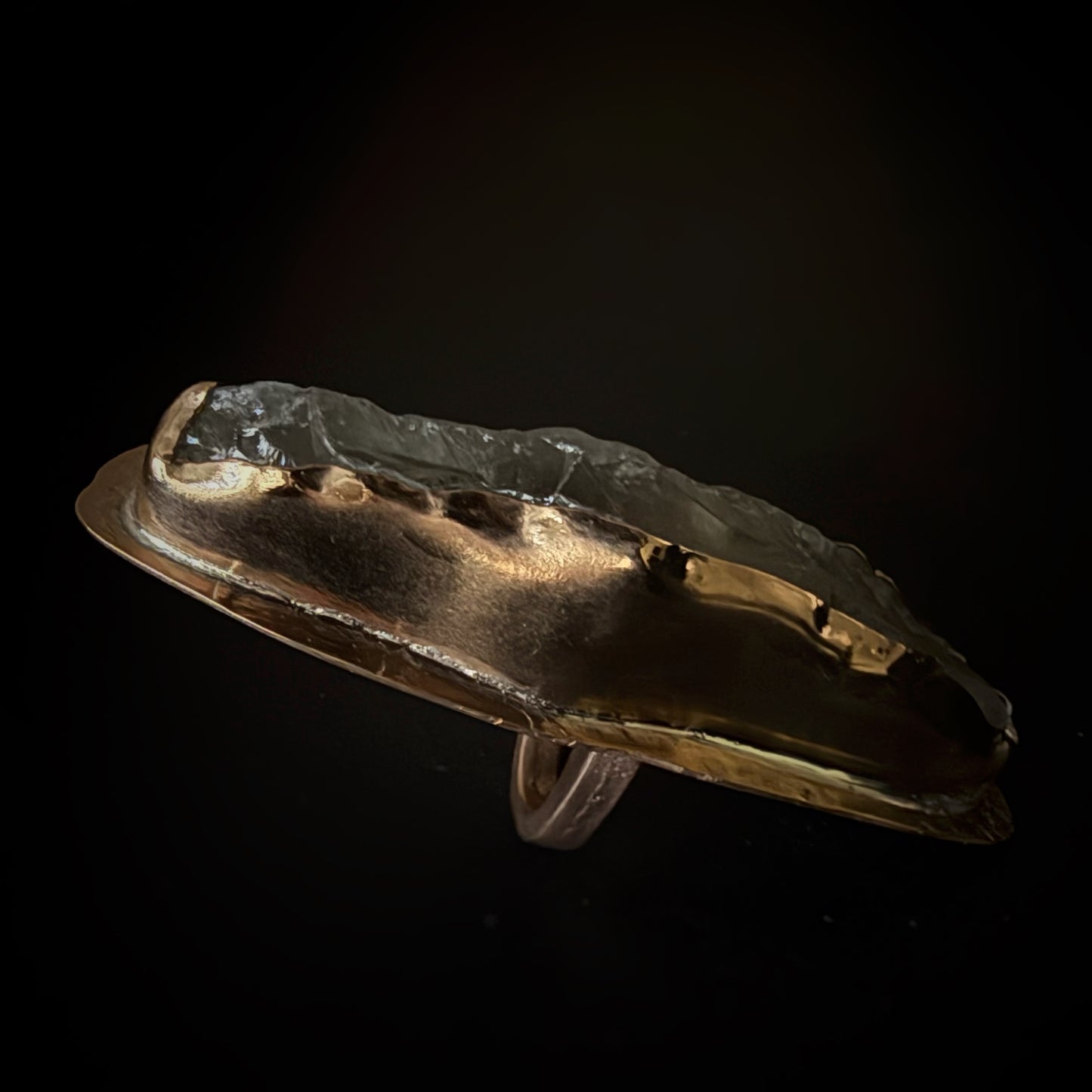 Prasiolite + Bronze Ring
