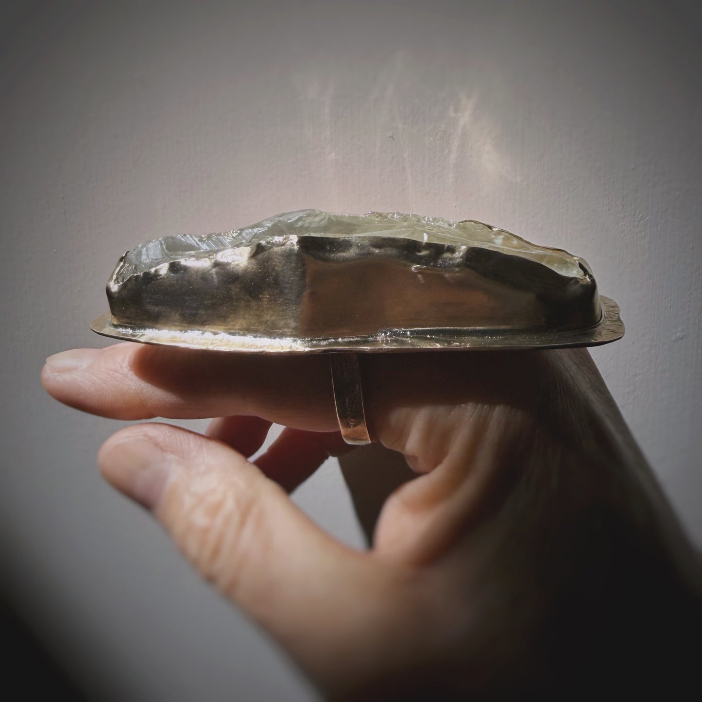 Prasiolite + Bronze Ring