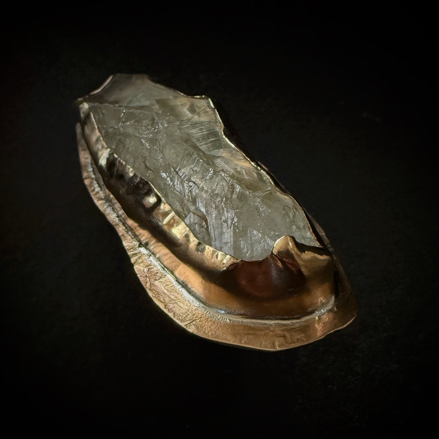 Prasiolite + Bronze Ring