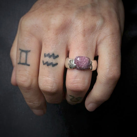 Ruby Sand Cast Ring